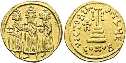 BYZANCE.  Héraclius, 610 - 641 apr. J.-C. Solidus,
