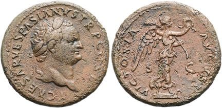 MONNAIES ROMAINES, COLL. E. FRIEDRICH.  Titus en t