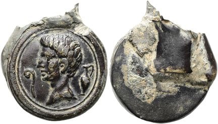 SCEAU. SCEAU EN BRONZE. Bulla en tôle de bronze. ø