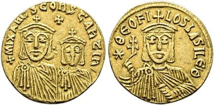 BYZANCE.  Théophile, 829 - 842 apr. J.-C. Solidus,
