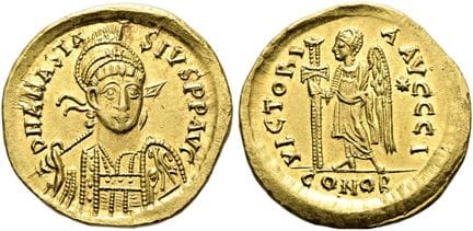 BYZANCE.  Anastase Ier, 491 - 518 apr. J.-C. Solid
