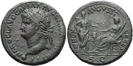 Monnaies romaines, collection E. Friedrich.  Néron