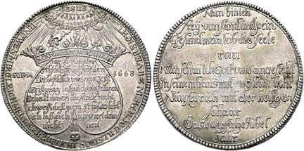 1871年之前的德国硬币与奖章。萨克森——哥达（-阿尔滕堡）。虔诚的恩斯特，1640—1675年。帝