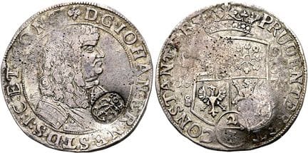 1871年之前的德国硬币与奖章。萨克森——新魏玛。约翰·恩斯特，1662—1683年。2/3塔勒（古