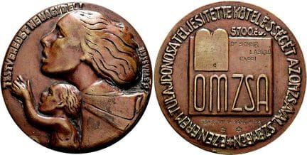 MEDAILLEN. JUDAICA. UNGARN - Budapest, Stadt. Bron