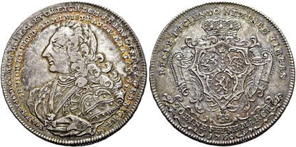 1871年前的德国硬币与奖章。霍恩洛厄——诺伊恩施泰因——厄林根。小约翰·弗里德里希，1708-17