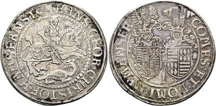 1871年之前的德国硬币与纪念章。曼斯菲尔德——福尔德奥尔特——艾斯莱本。约翰·格奥尔格一世、克里斯