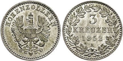 1871年之前的德国硬币与纪念章。霍亨索伦——西格马林根。腓特烈·威廉四世（普鲁士国王），1849—