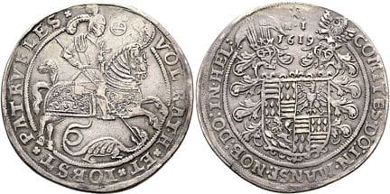1871年之前的德国硬币与奖章。曼斯菲尔德——福尔德奥尔特——阿尔滕。沃尔拉特六世与约布斯特二世，1