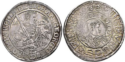 1871年之前的德国硬币与纪念章。萨克森，选帝侯及阿尔贝丁王朝。约翰·乔治一世与奥古斯特，1611–