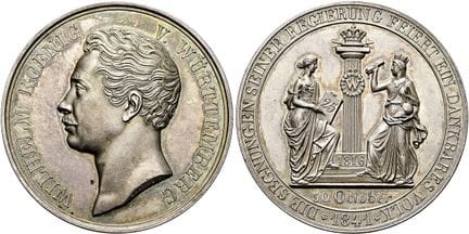 PIÈCES ET MÉDAILLES ALLEMANDES JUSQU'EN 1871. WURT