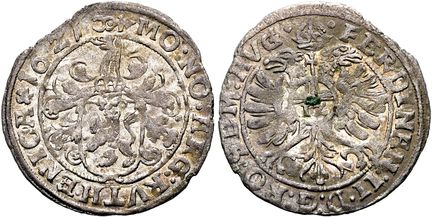1871年前的德国硬币与奖章。罗伊斯。小海因里希，1572—1635年。基珀币——12克罗伊策（2.