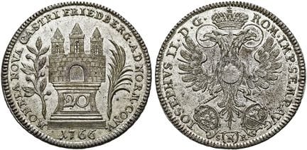 1871年之前的德国硬币与纪念章。弗里德贝格，城堡伯爵领地。弗朗茨·海因里希·冯·达尔贝格，1755