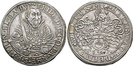 1871年之前的德国硬币与奖章。普法尔茨。弗里德里希三世，1557 / 1559 - 1576年。帝