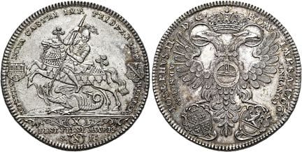 1871年之前的德国硬币与奖章。弗里德贝格，城堡伯爵领地。弗朗茨·海因里希·冯·达尔贝格，1755年