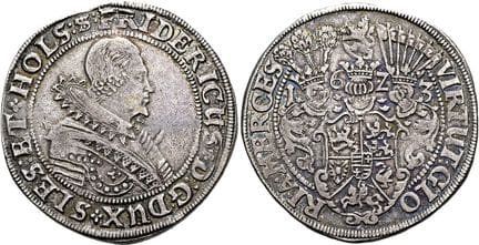 1871年前的德国硬币与奖章。石勒苏益格-荷尔斯泰因-戈托普。腓特烈三世，1616—1659年。帝国