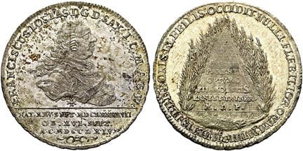 1871年之前的德国硬币与奖章。萨克森-科堡-萨尔费尔德。弗朗茨·约西亚斯，1745—1764年。1