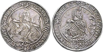 1871年之前的德国硬币与奖章。萨克森——阿尔滕堡。约翰·菲利普及其兄弟，1603—1639年。帝国