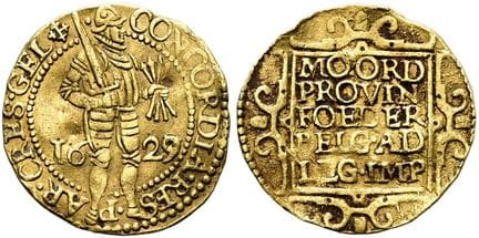 PIÈCES ET MÉDAILLES EUROPÉENNES. PAYS-BAS. GOLDENL