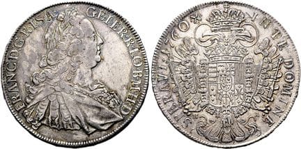 奥地利——匈牙利。哈布斯堡王朝（至1866年）。 弗朗茨一世，1745-1765年。康维恩塔勒银币，