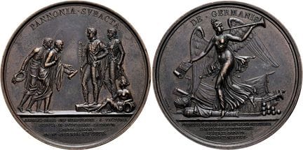 欧洲硬币与奖章。法国。  拿破仑一世，1804—1814年。青铜纪念章（121.48克）。1805年