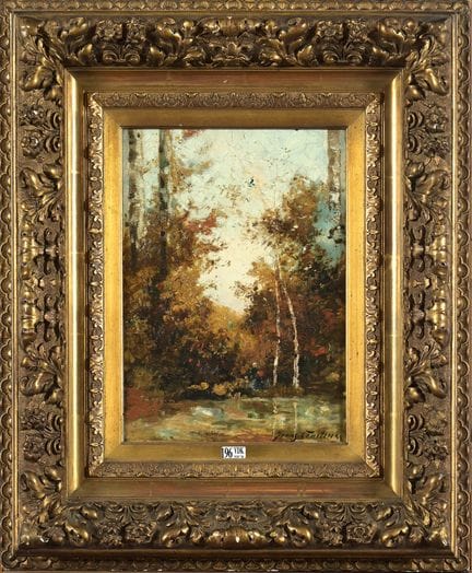 COURTENS, Franz (1854–1943)
Oil on mahogany panel,