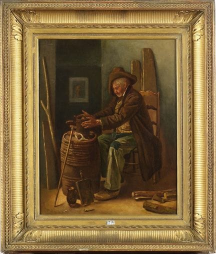 MADOU (19th century)
Oil on canvas, “Old Man Warmi