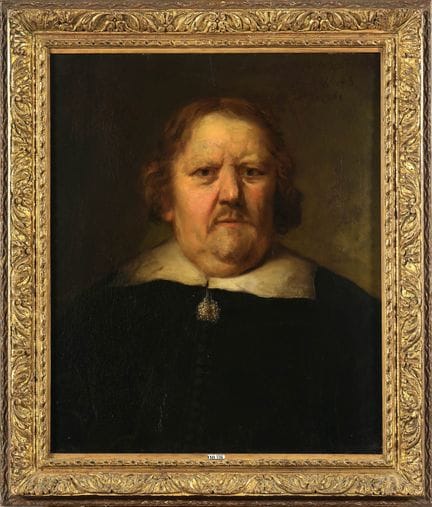 Oil on wood panel, "Portrait of a Bourgeois." Dutc