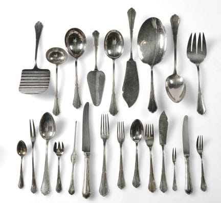Besteckset aus 800/1000er Silber für ca. 124 Gedec