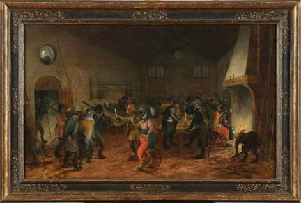 TENIERS, Abraham (1629–1670). Attributed to.
Oil o