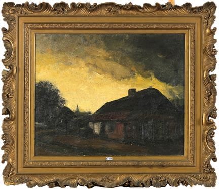 SMITS Jakob (1855–1928)
Oil on canvas, “Thatched C