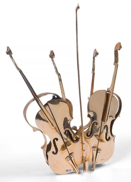 ARMAN (1928 - 2005)
"Violino doppio" in bronzo luc