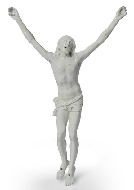 «Cristo» en porcelana blanca esmaltada de Tournai.