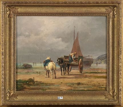 GOMEZ H. (19th century)
Oil on canvas, "Returning 
