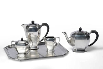 Servizio da tè e caffè composto da quattro pezzi i
