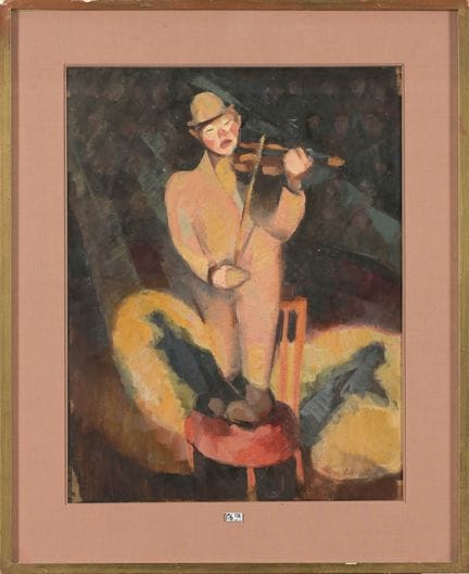 GIRON Robert (1897 - 1967)
Olio su carta "Il clown