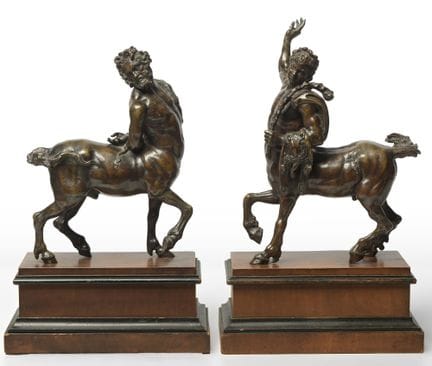 "I Centauri di Furietti" in bronzo con patina marr
