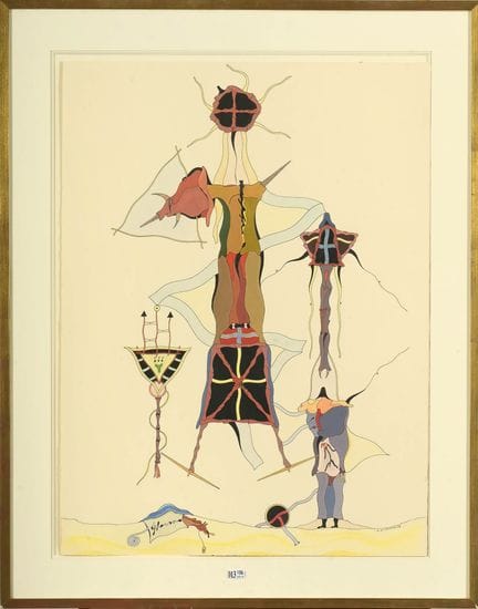 CAMACHO Jorge (1934 - 2011)
Guazzo e inchiostro su