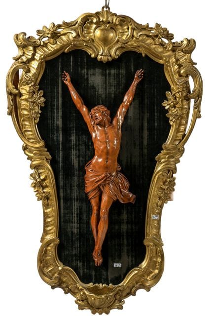 Bedeutende, aus Buchsbaumholz geschnitzte Skulptur