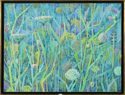 米洛·戈伯特（1917 - 1996）
布面油画《花田》。右下角署名“M. Ghobert”，并标注