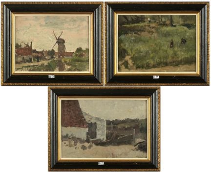 VERHEYDEN Isidore (1846 - 1905)
Trois huiles sur t