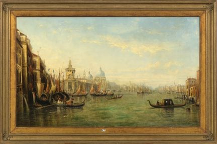 Huile sur toile marouflée sur toile "Vue du Grand 