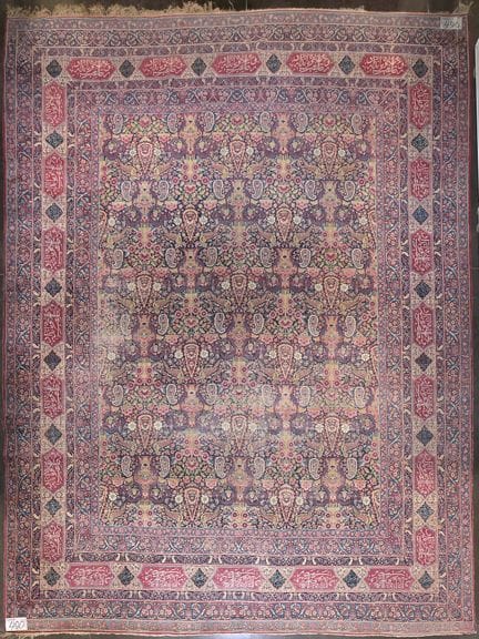 Großer Tabriz-Teppich aus Wolle mit Motiven von „B