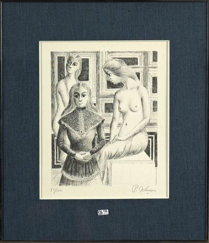 DELVAUX Paul (1897 - 1994)
Litografia in nero su c