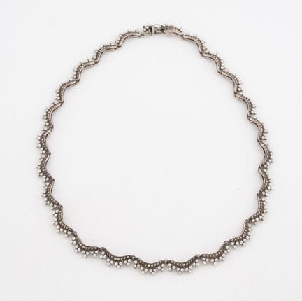 Élégant collier draperie en argent (925/min. 800) 