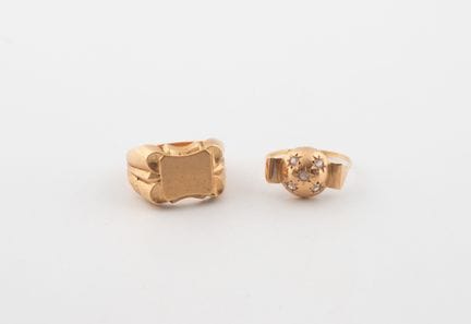 Conjunto en oro amarillo y rosa (750) compuesto po