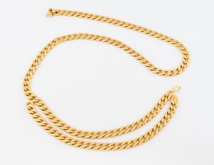CHANEL, Paris
Ceinture en métal doré à maille gour