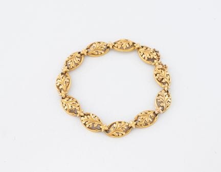 Pulsera de oro amarillo (750) formada por eslabone