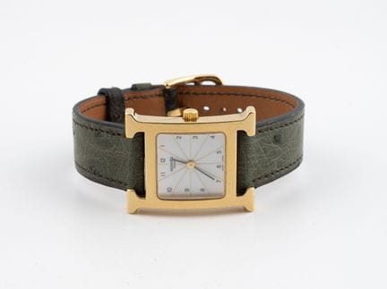 HERMES
Women's wristwatch, Heure H model.
H-shaped