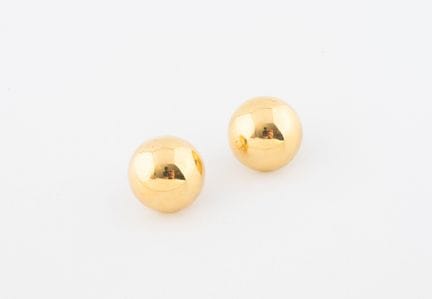 Par de pendientes de oro (750) con forma de semies